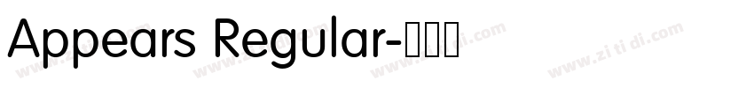 Appears Regular字体转换